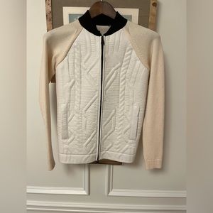 Belataff Leather and Wool Knit Bomber Jacket XS New with tags